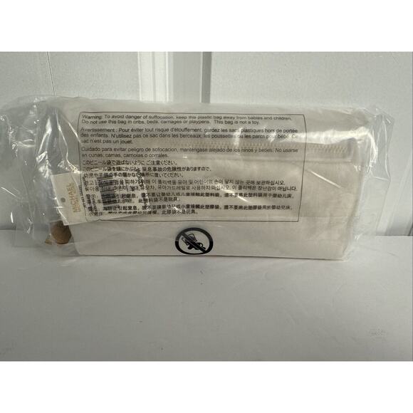 Michael Kors Jet Set Travel Large Trifold Wallet Quilted Stripe Light Cream/Gold - Picture 8 of 9